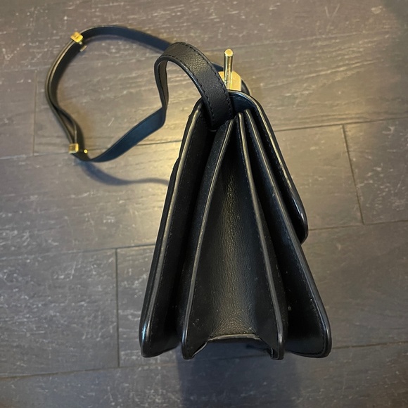 M2malletier La Fleur du Mal leather shoulder bag handbag clutch in black metal - Picture 6 of 16